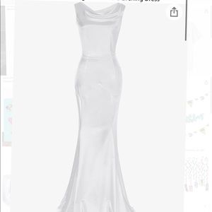 White elegant floor length dress